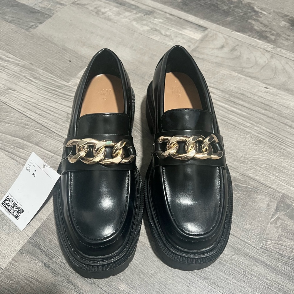 Chunky Black Loafer